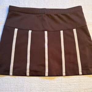 Peachy Tan PL Sportswear - Brown & White Skirt w/shorts